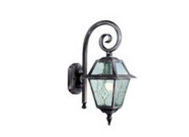 Black Wall Mounted Outdoor Lantern Light Fitting