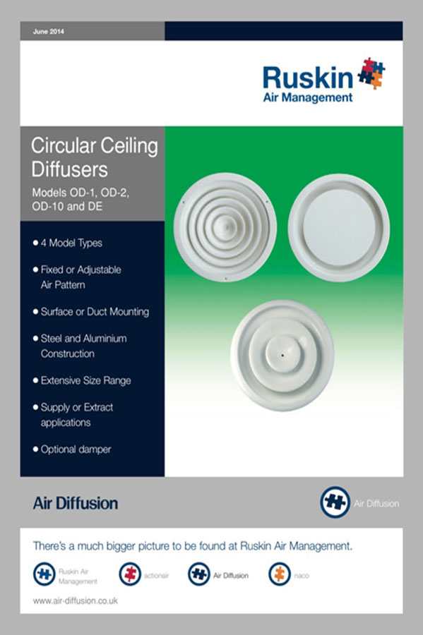 Air Diffusion Circular Ceiling Diffusers Brochure