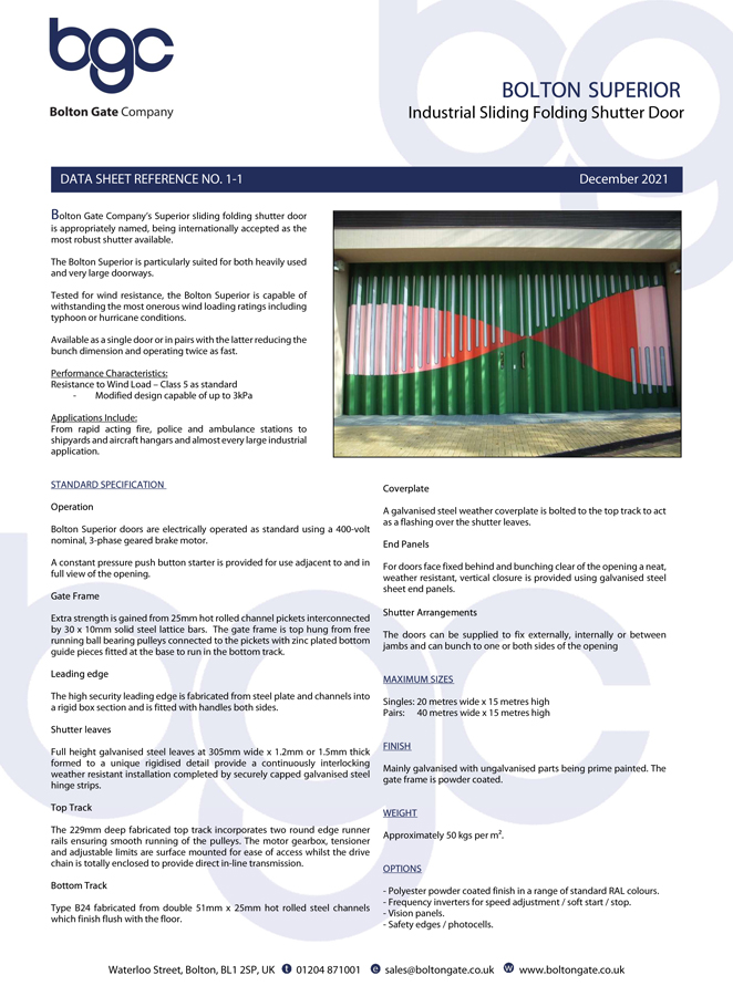 Bolton Superior Brochure