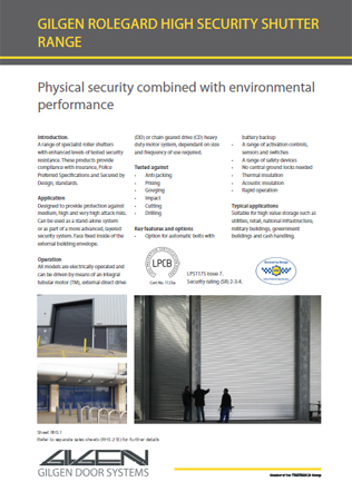 Gilgen Roleguard High Security Shutter Range image Brochure
