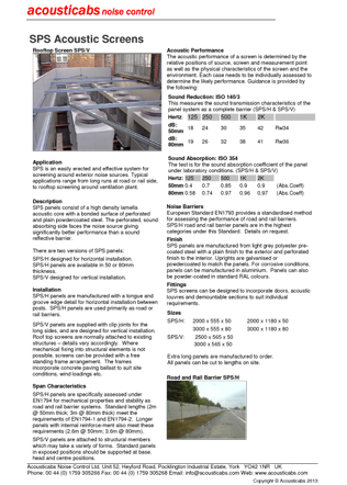 SPS Acoustic Screens Brochure