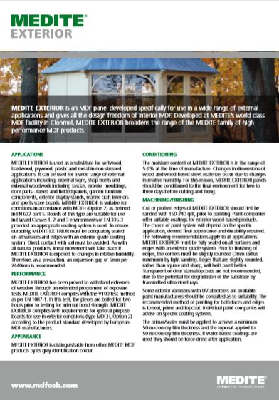 MEDITE Exterior Brochure