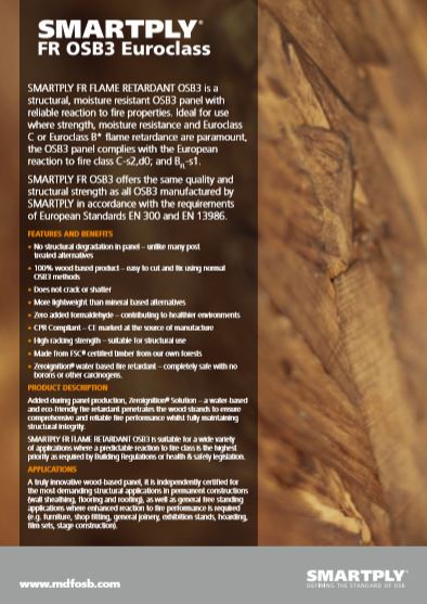 SMARTPLY FR OSB3 Euroclass Brochure