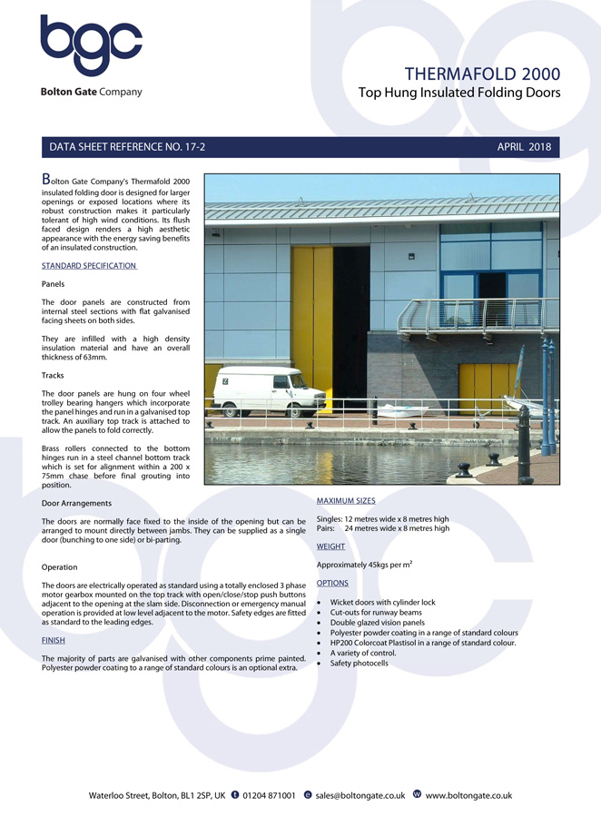 Thermafold 2000 Brochure