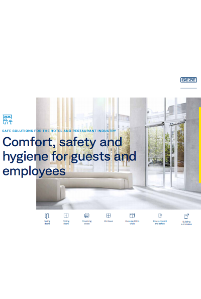 Comfort, safety and hygiene for guests and employees Brochure